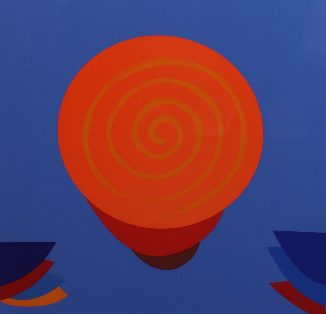 Sir Terry Frost, R.A. (British, 1915-2003), 'Orange and Blue Space 1998' (Kemp 182), screenprint in colours, 48 x 48.5cm